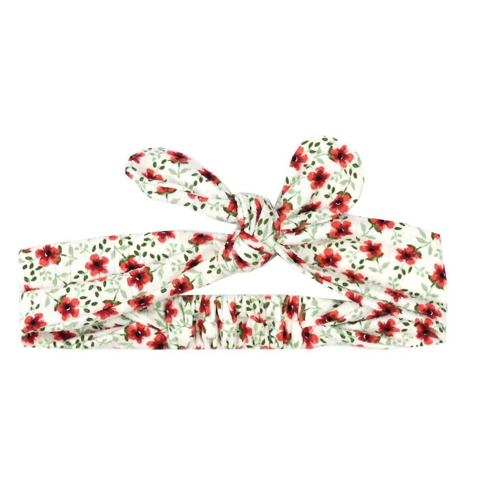 NEW HAUTE BABY baby girls holly jolly headband in red/white